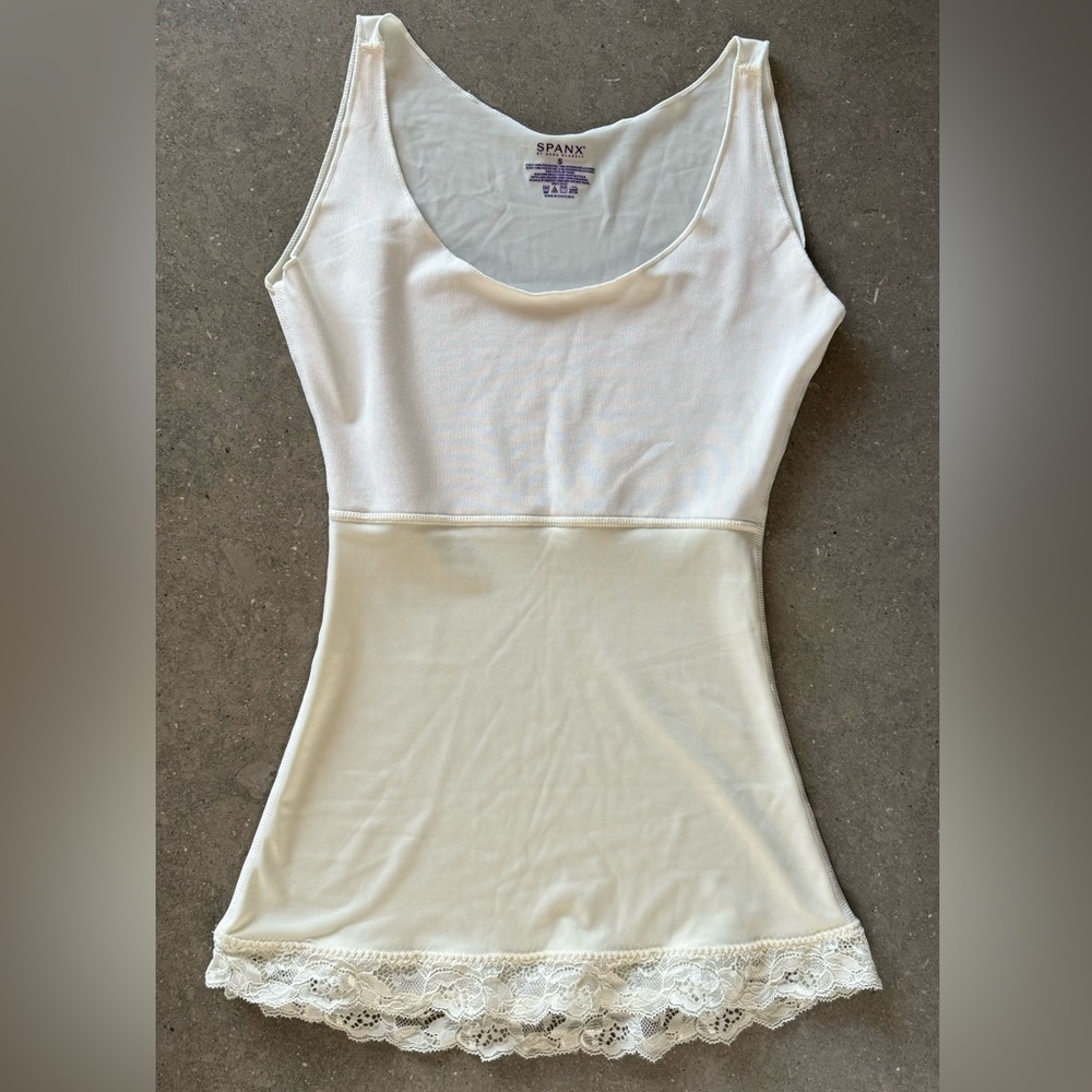 SPANX HIDE & SLEEK CAMI with LACE TRIM IVORY Sz S